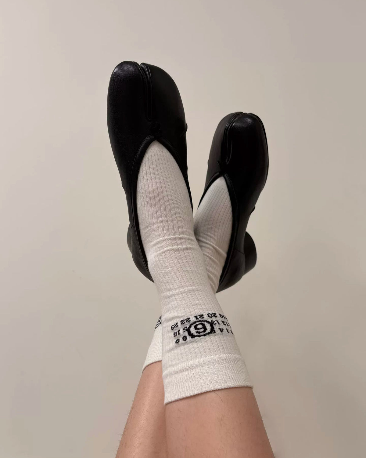 Noa Split-Toe Leather Ballet Flats