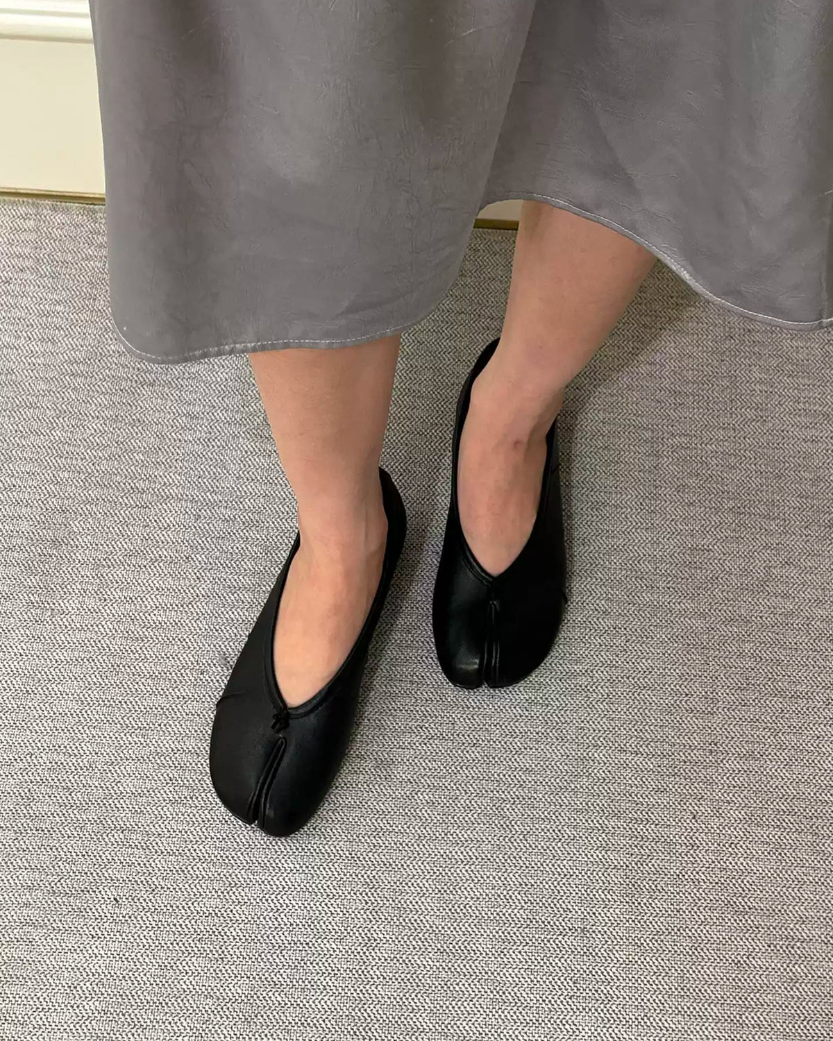 Noa Split-Toe Leather Ballet Flats