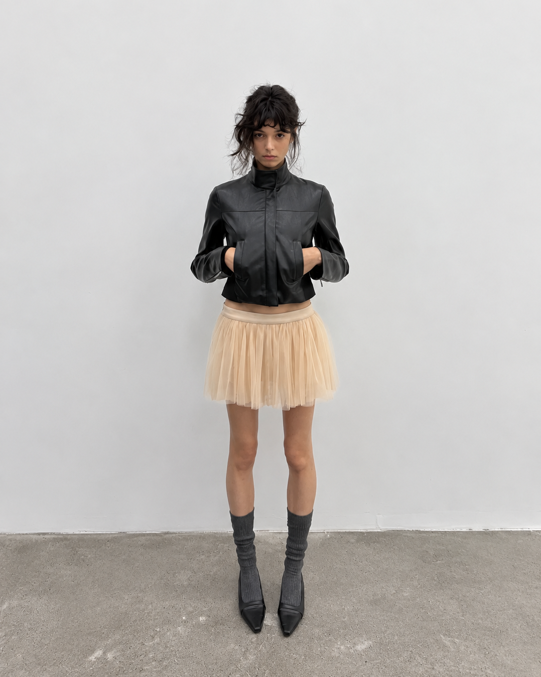 Noir Moto Cropped Jacket