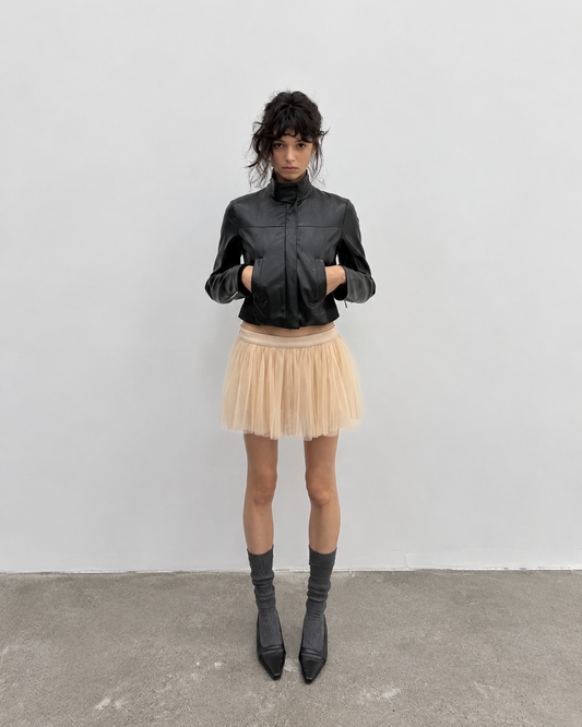 Noir Moto Cropped Jacket