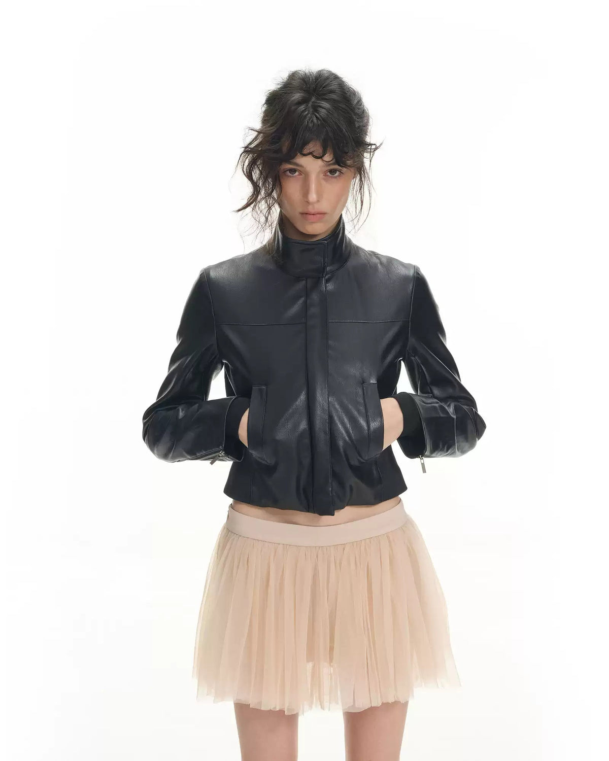Noir Moto Cropped Jacket