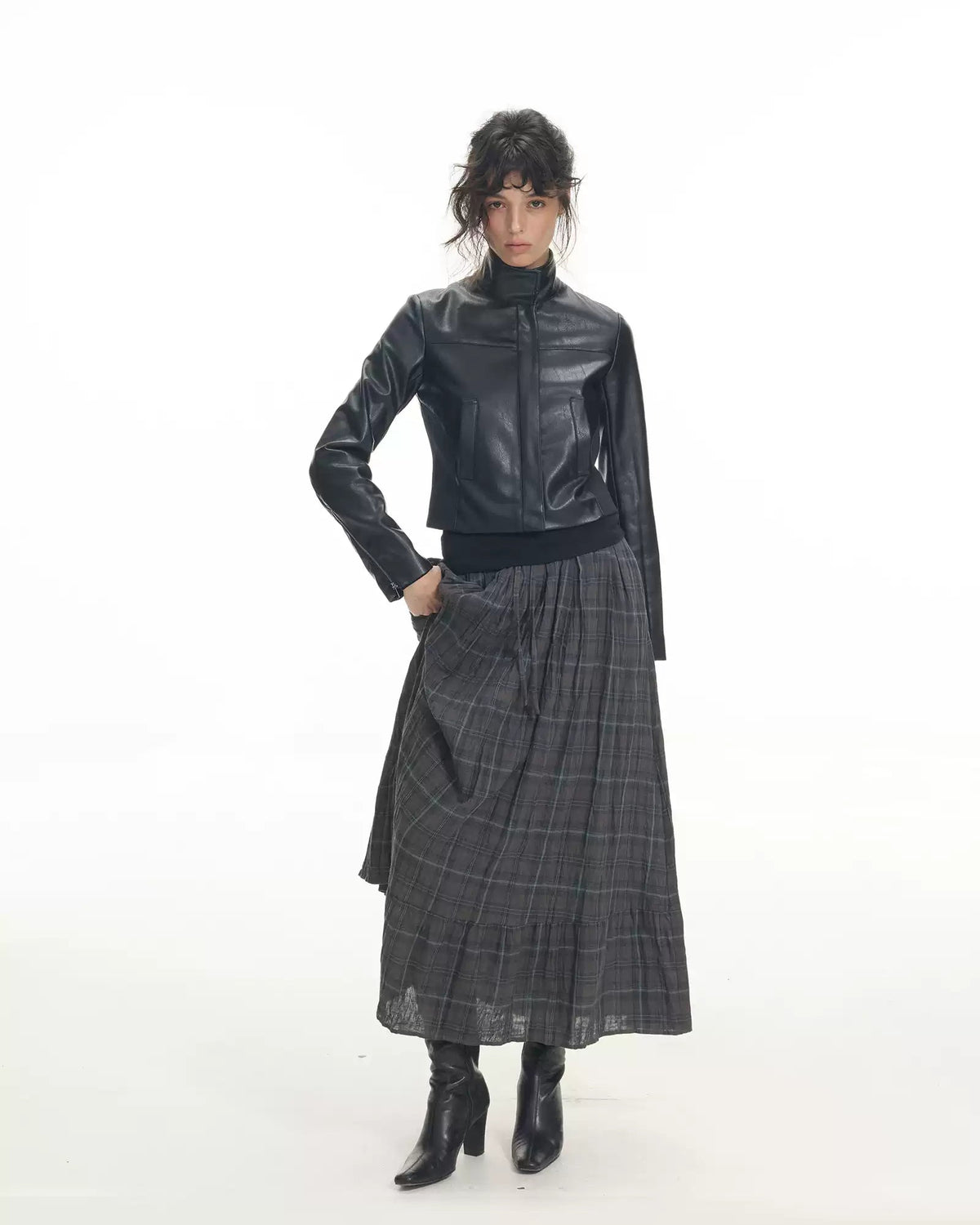 Noir Moto Cropped Jacket
