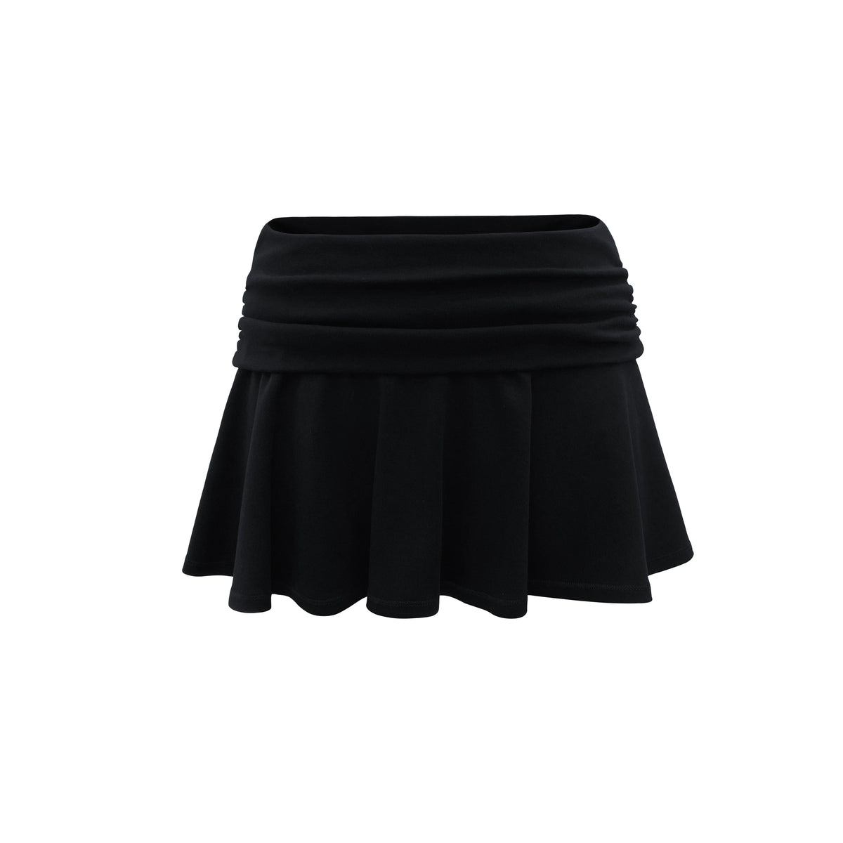 Off-Duty Three-Piece Set — Zip Hoodie, Mini Skirt & Foldover Pants
