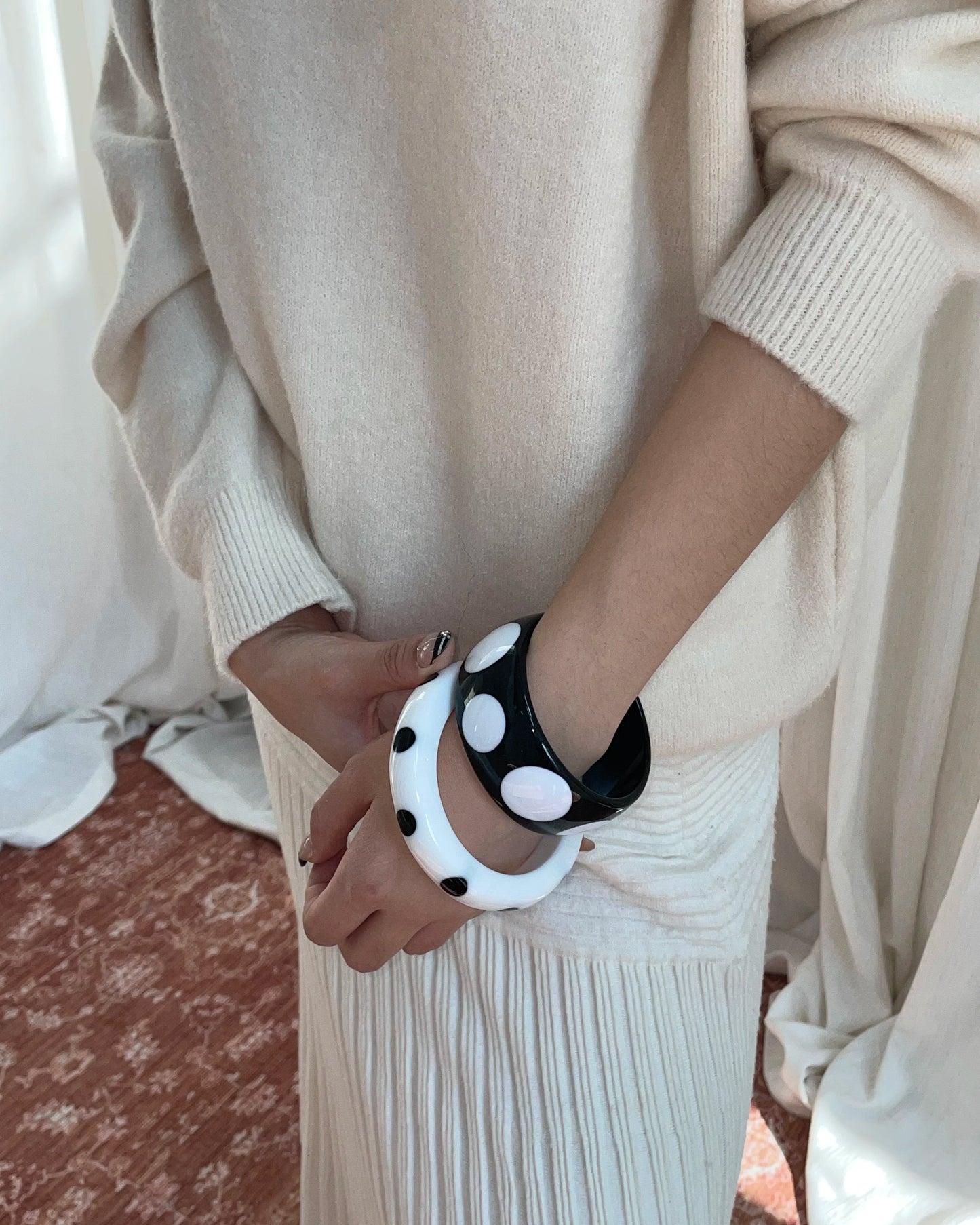 Outliers | Monochrome Dot Resin Bangle