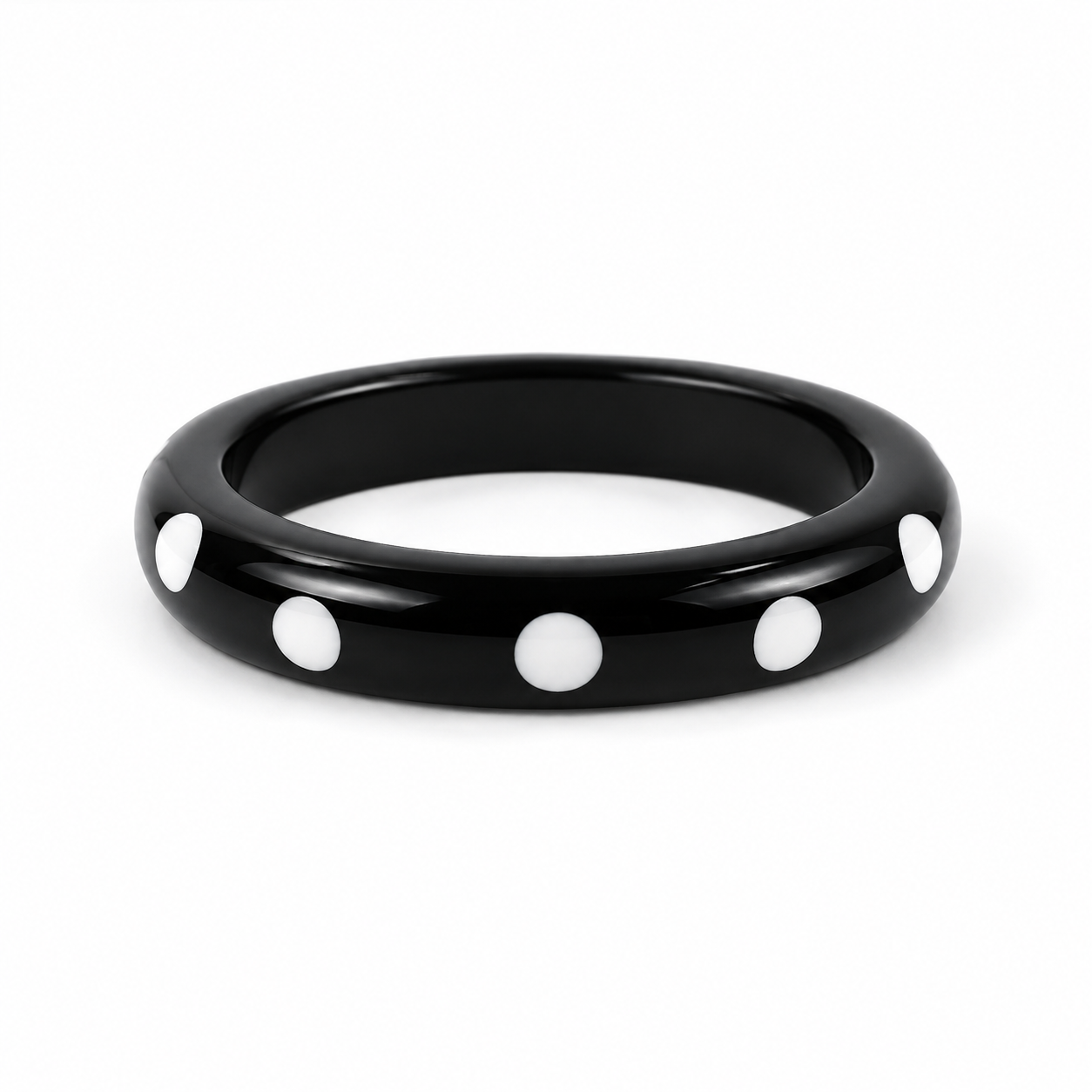 Outliers | Monochrome Dot Resin Bangle