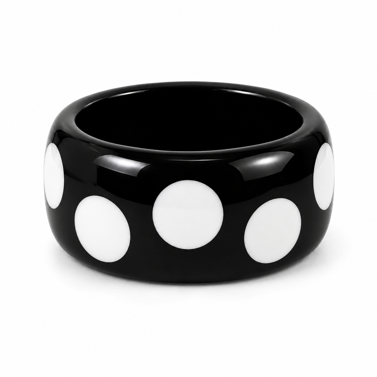 Outliers | Monochrome Dot Resin Bangle
