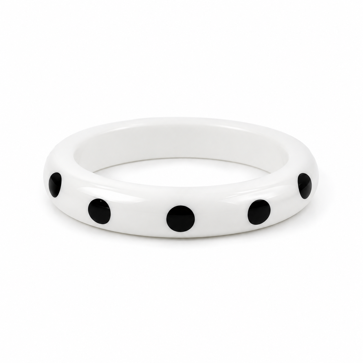 Outliers | Monochrome Dot Resin Bangle