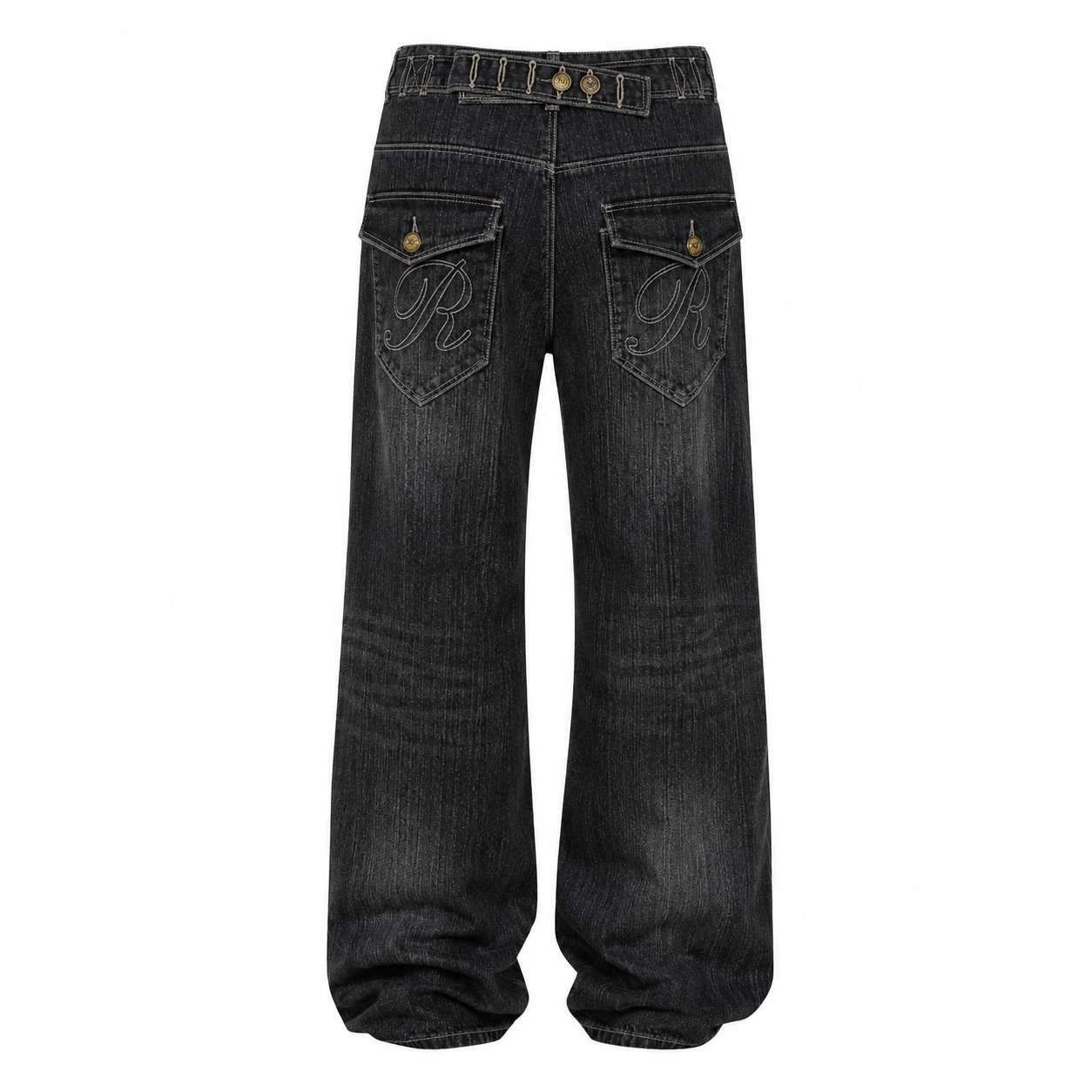 Elle | Paris Buckle Straight Leg Jeans