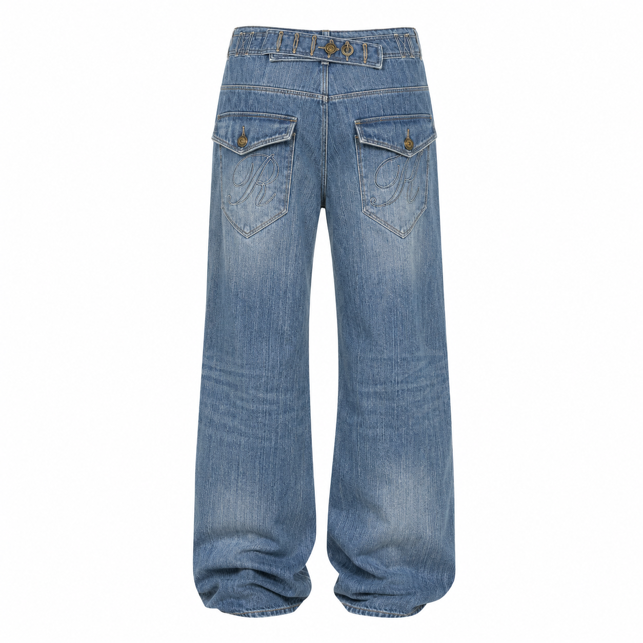 Elle | Paris Buckle Straight Leg Jeans