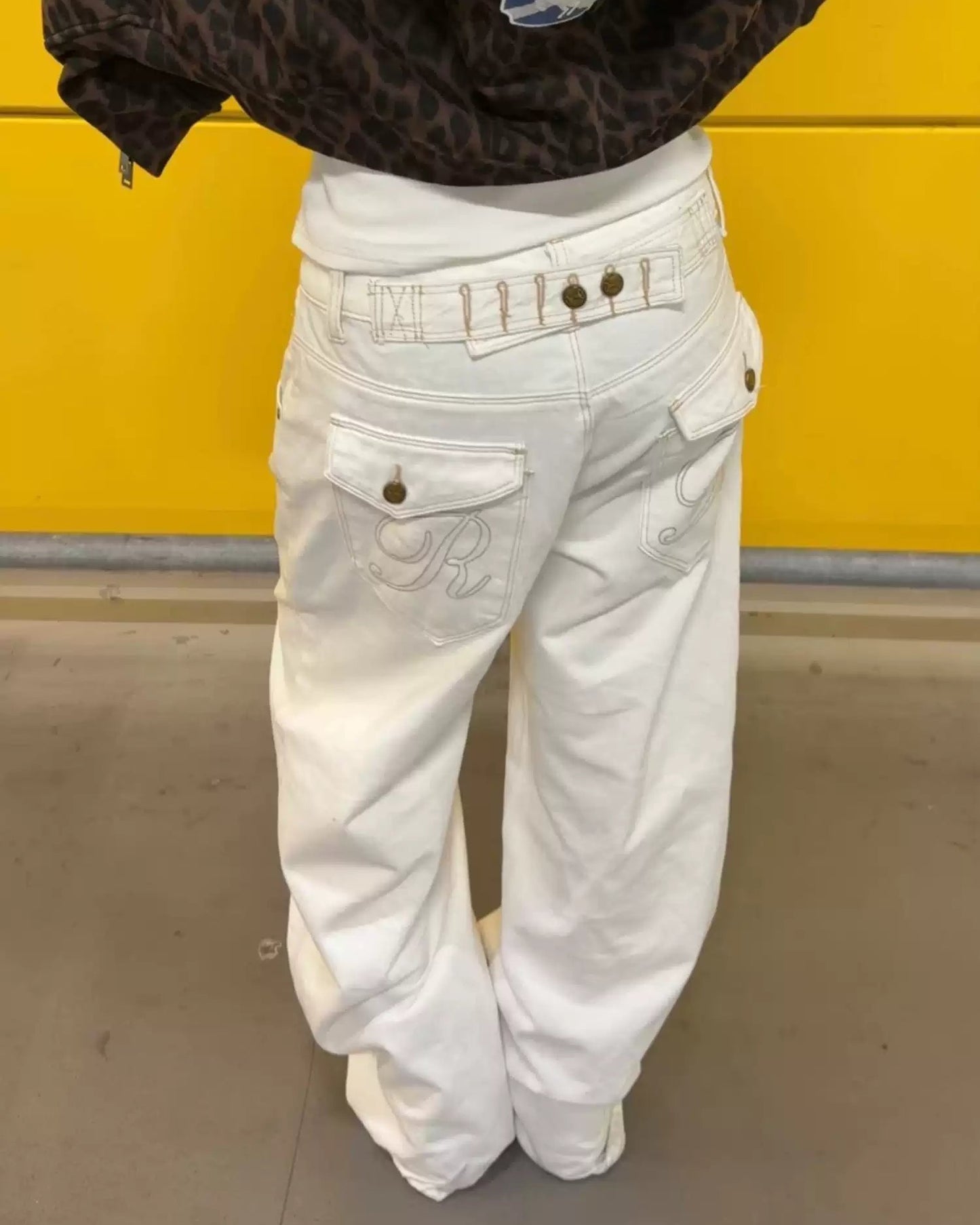 Elle | Paris Buckle Straight Leg Jeans