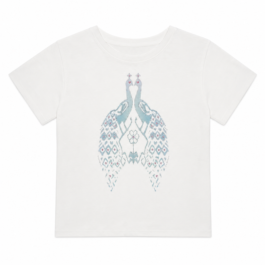 Elle | Peacocks Kissing Rhinestone Tee