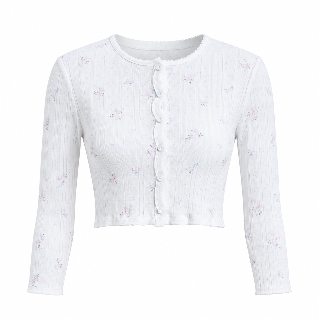 Petit Fleur Cotton Cardigan
