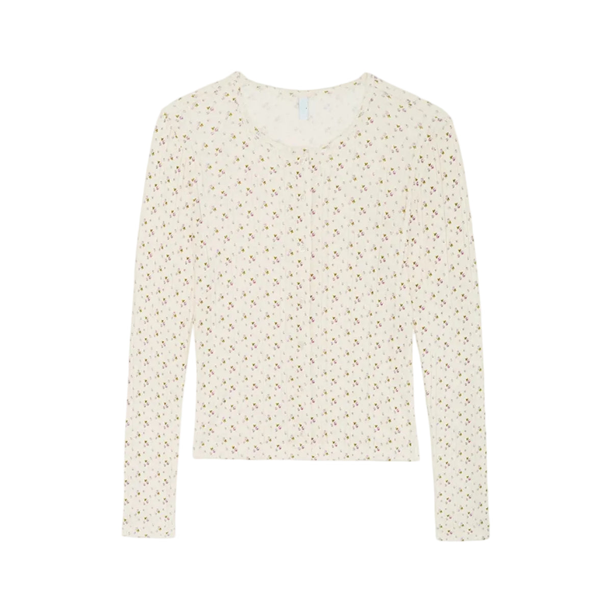 Pointelle Cotton Cardigan