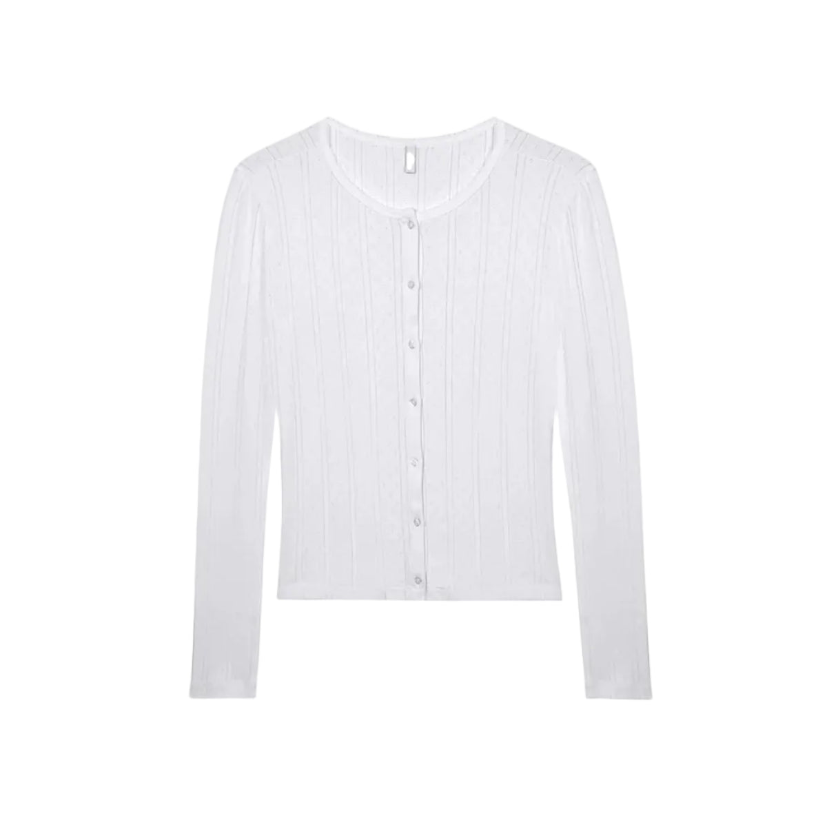 Pointelle Cotton Cardigan