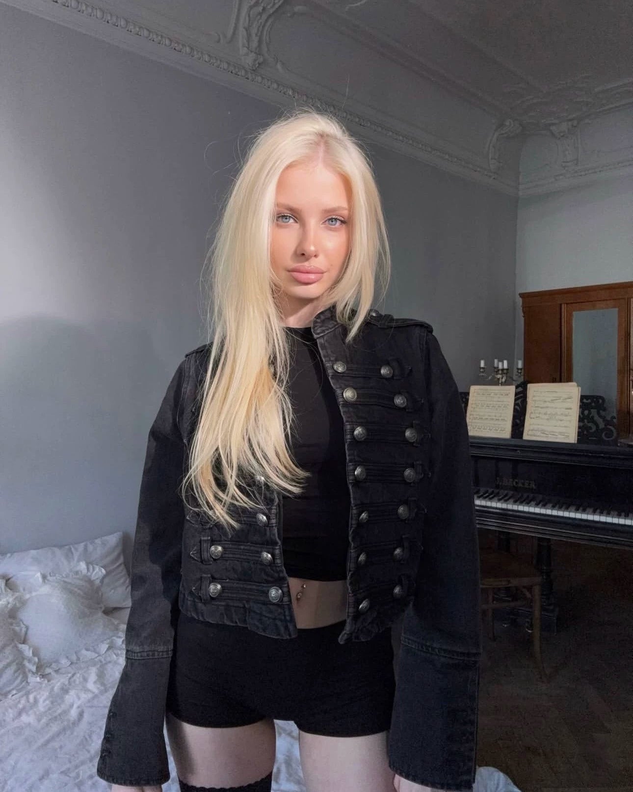 Elle | Regency Military Denim Jacket