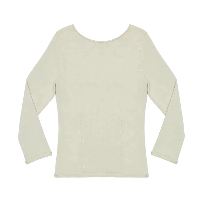 Reversible Scoop Neck 3/4 Sleeve Fitted Top