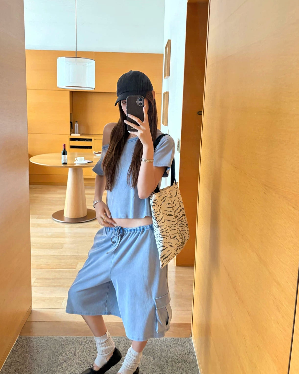 Elle | Riley Cargo Bermuda Capri Shorts
