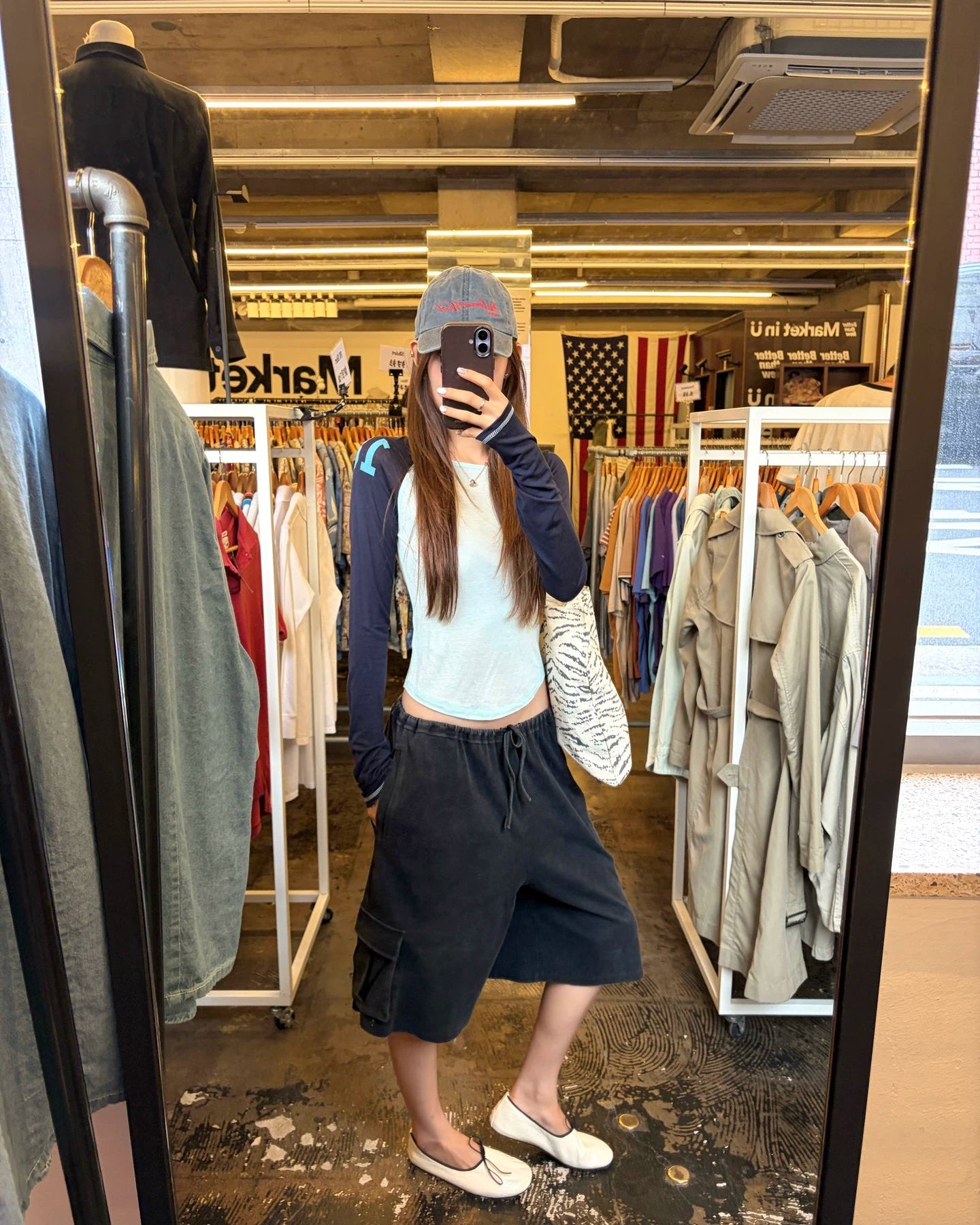 Elle | Riley Cargo Bermuda Capri Shorts