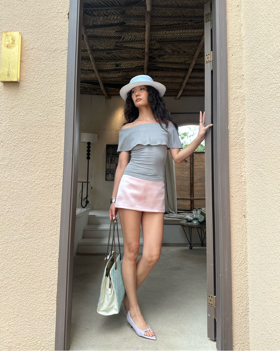 Ripple Off-Shoulder Modal Top