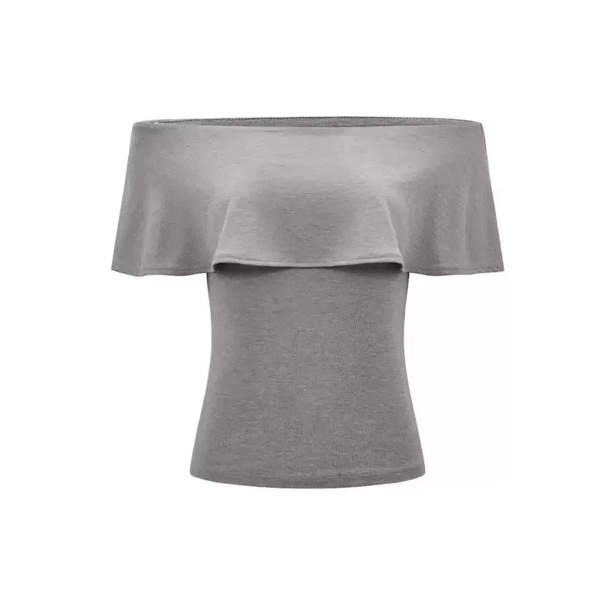 Ripple Off-Shoulder Modal Top