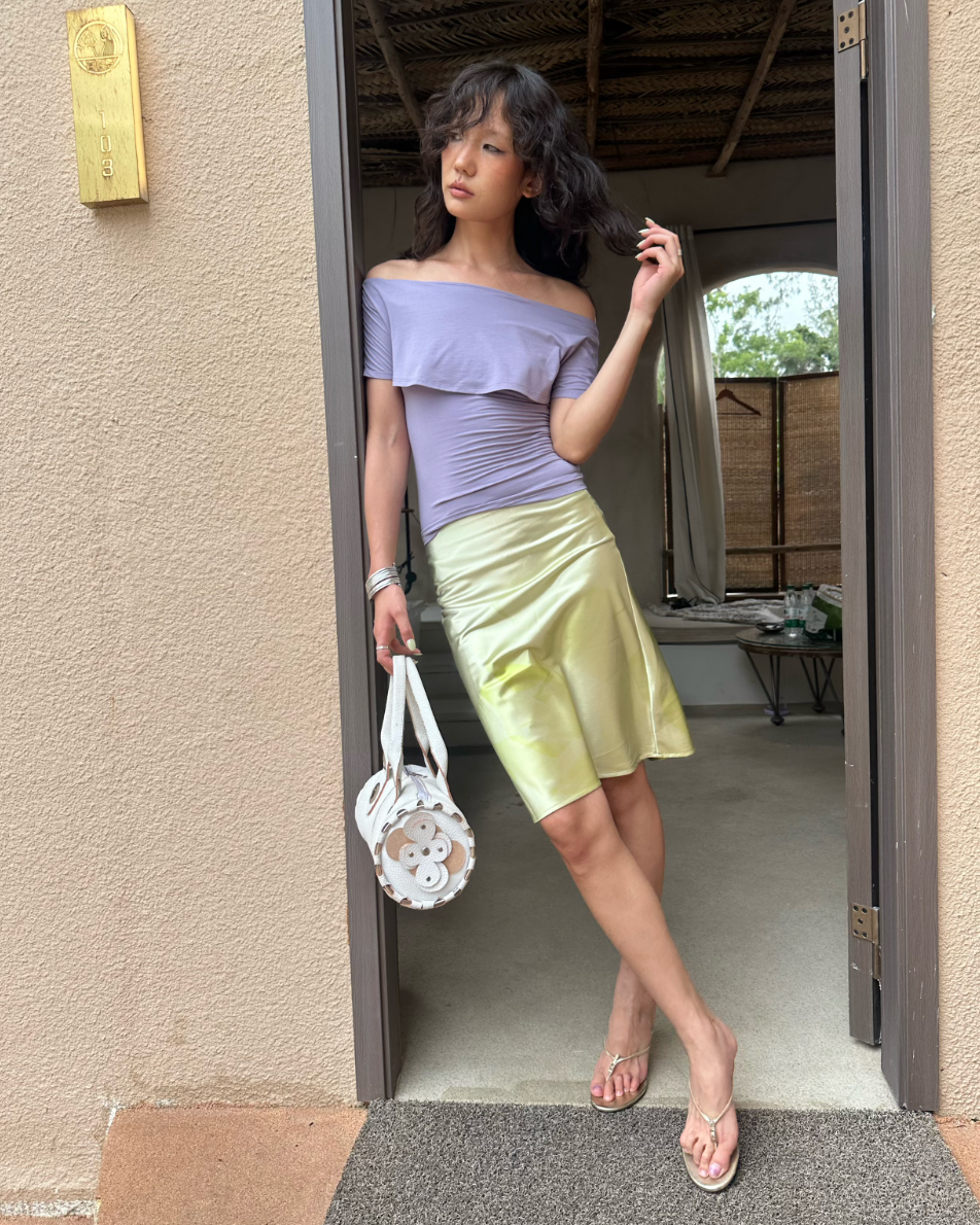 Ripple Off-Shoulder Modal Top