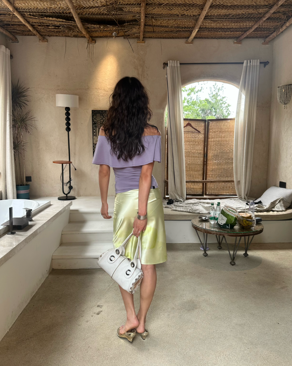 Ripple Off-Shoulder Modal Top