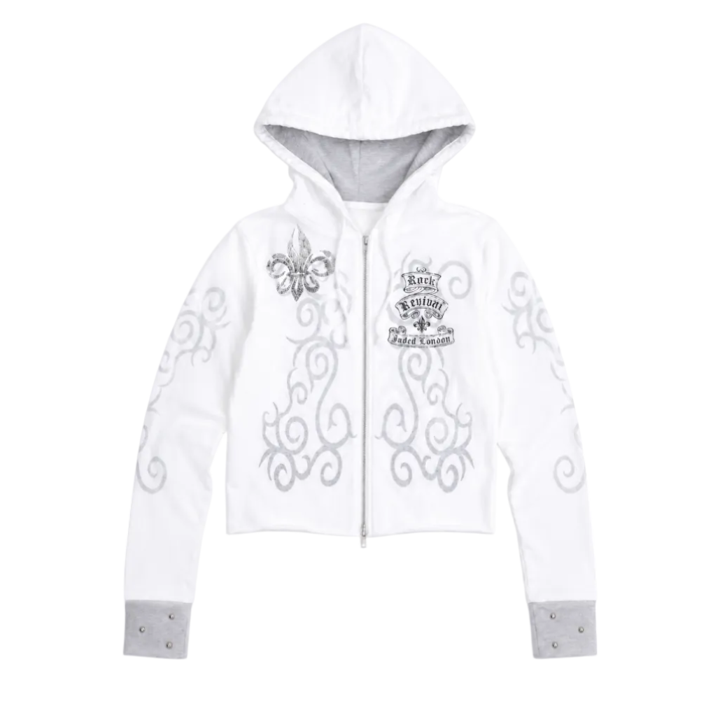 Elle | Rock Graphic Studded Hoodie