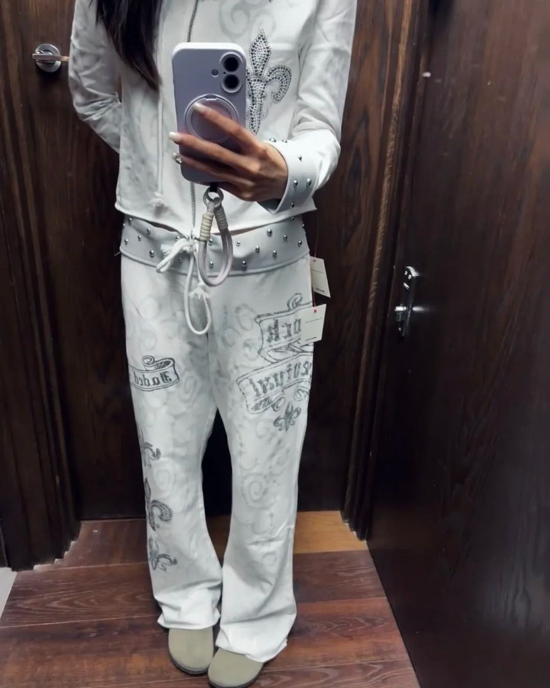 Elle | Rock Graphic Studded Joggers
