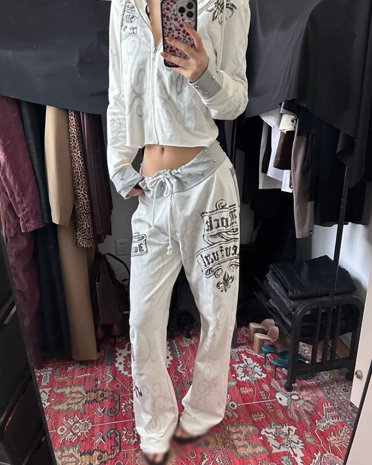 Elle | Rock Graphic Studded Joggers