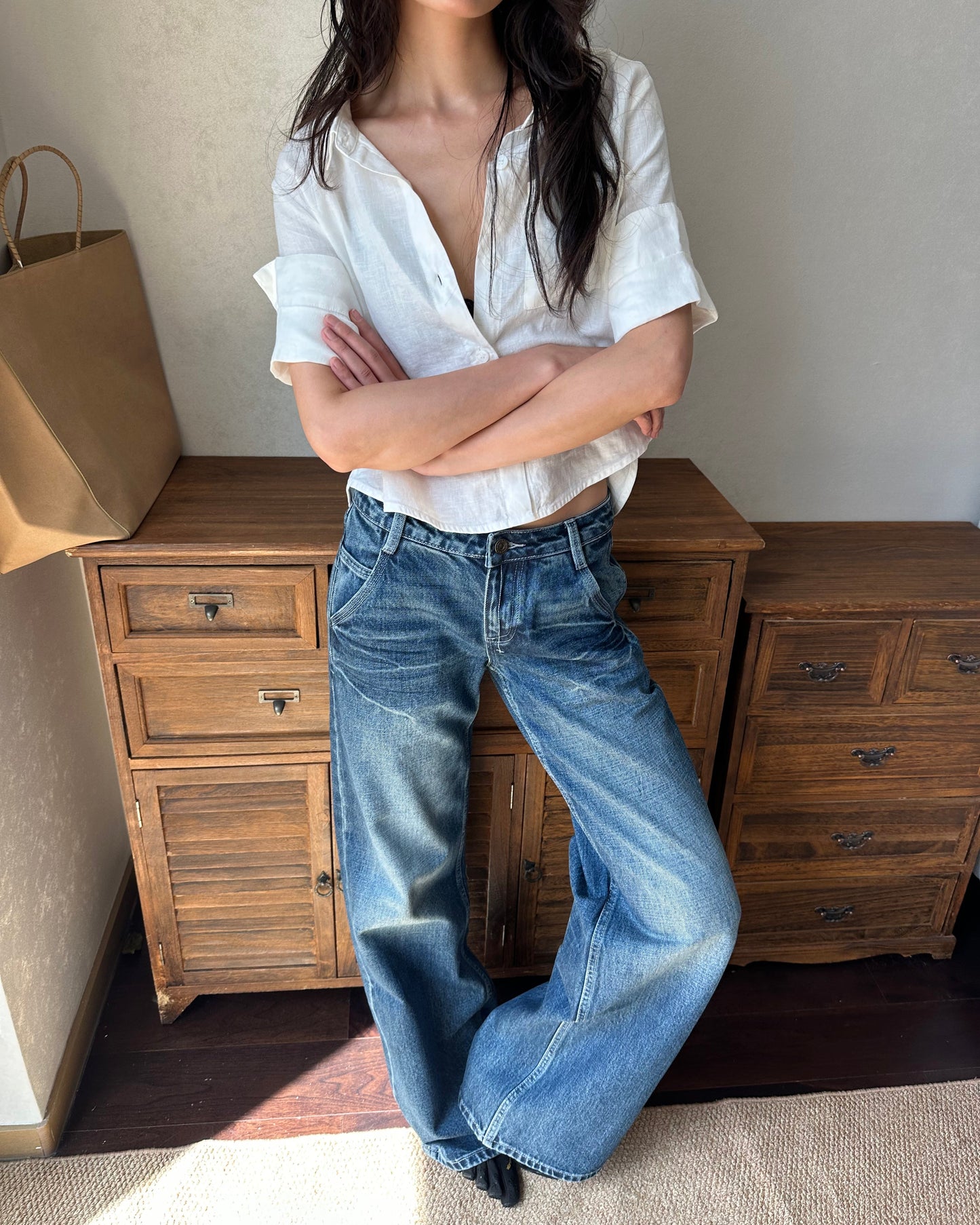 Elle | Rolled Sleeve Linen Shirt