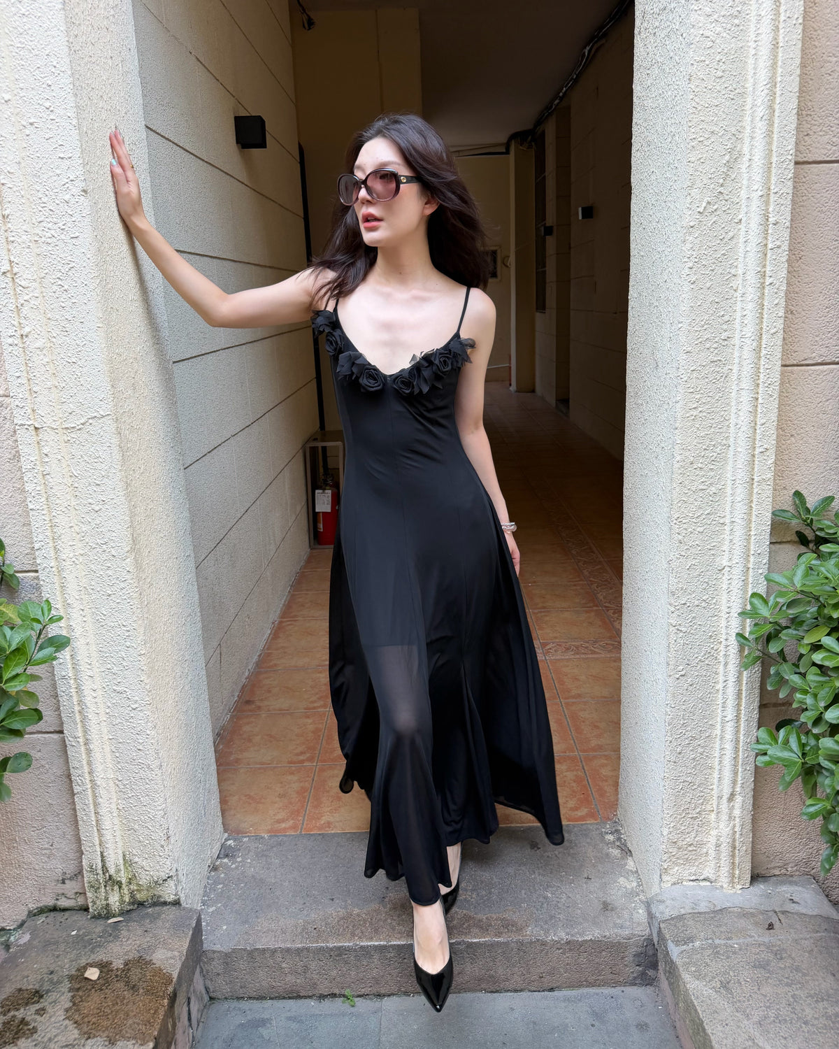 Rosalie 3D Floral Maxi Dress