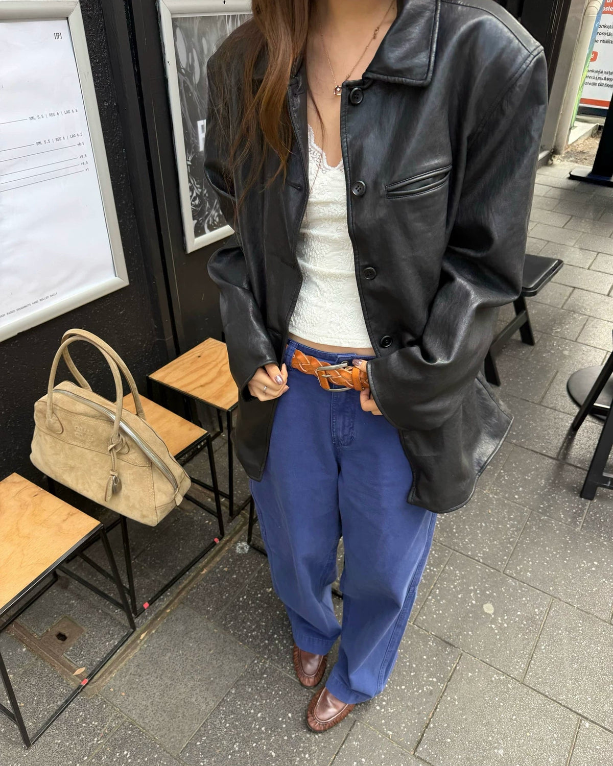 Route 66 Vintage Waxed Leather Jacket