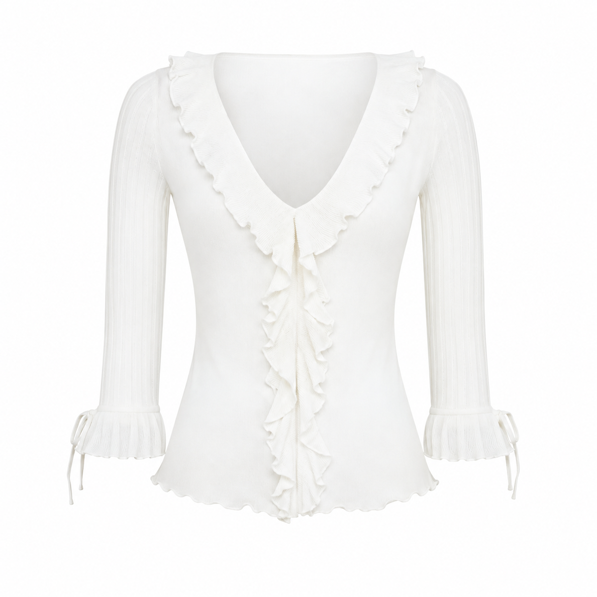 Imsorry | Rosalie Ruffle Knit Top