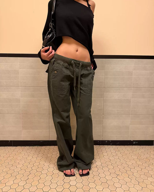 Ryder Low-Rise Drawstring Utility Pants