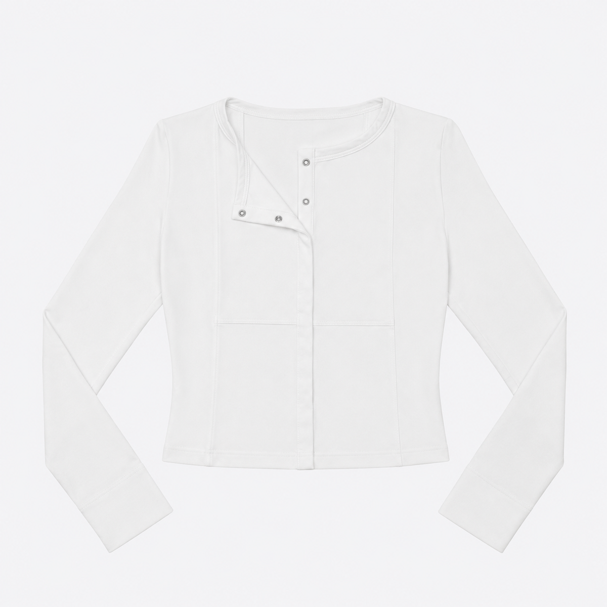 Sculpted Seam Button-Up Top