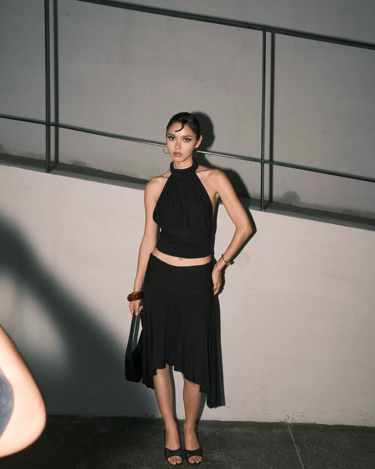 Elle | Selena Asymmetrical Midi Skirt