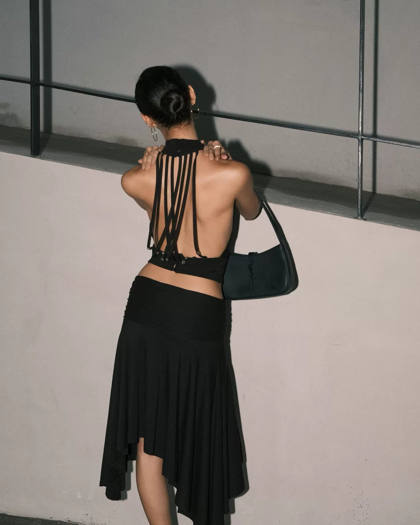 Elle | Selena Asymmetrical Midi Skirt
