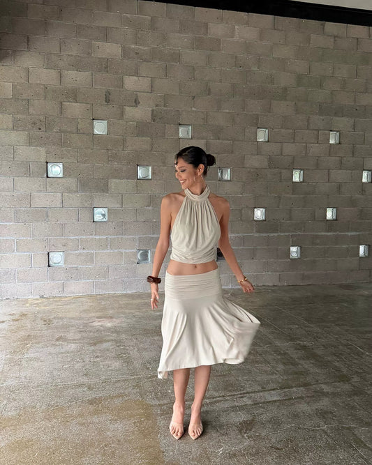 Elle | Selena Asymmetrical Midi Skirt