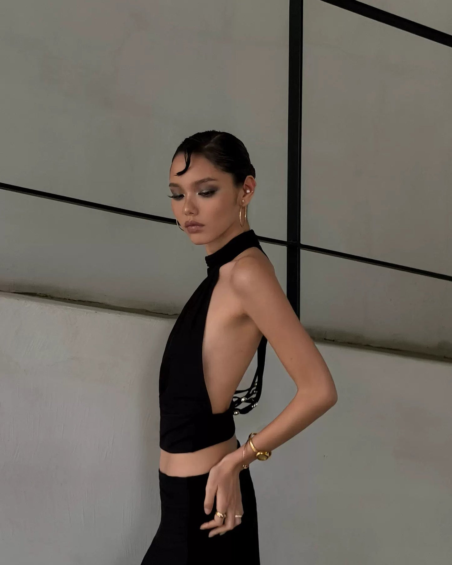 Elle | Selena Open Back Halter Top