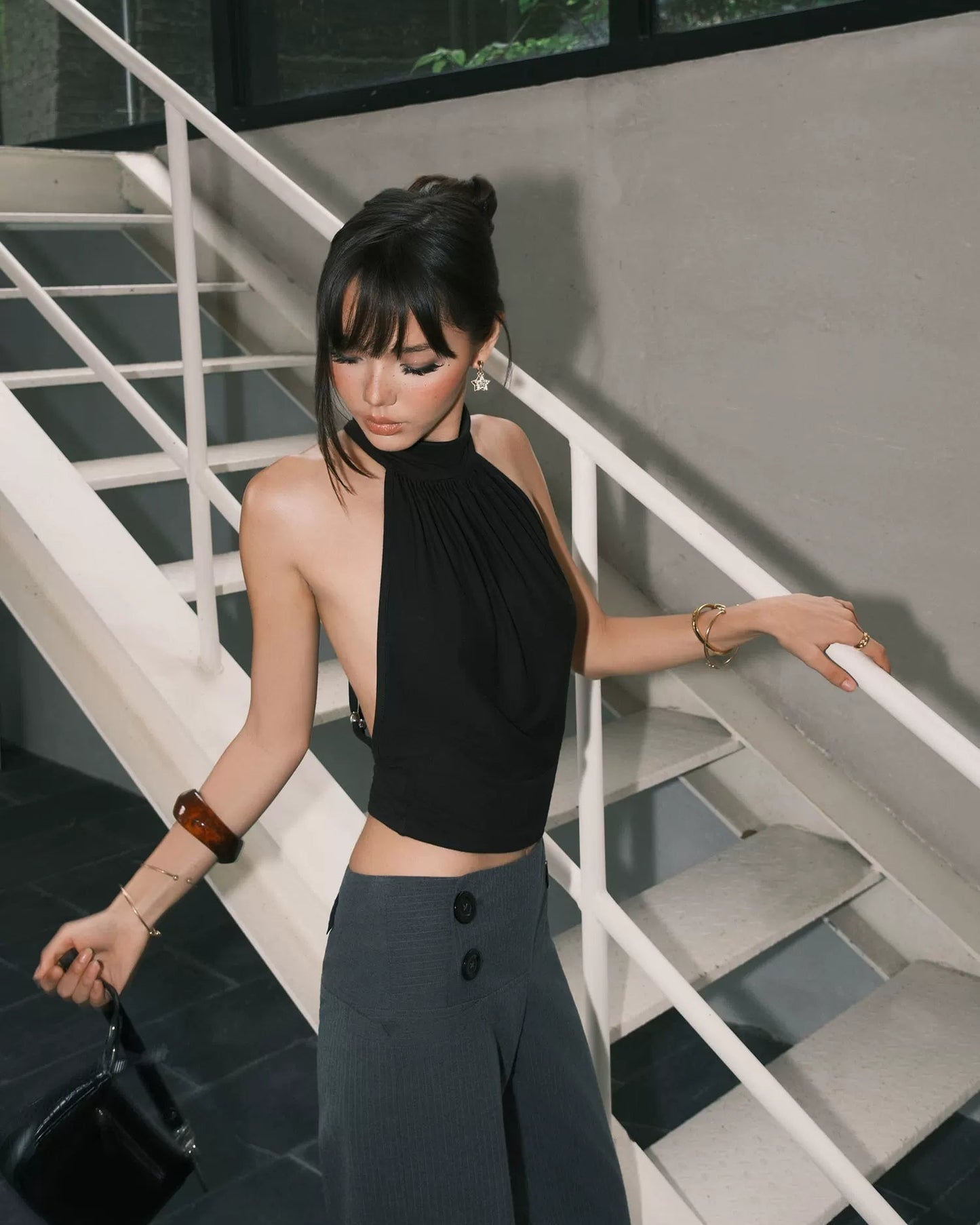 Elle | Selena Open Back Halter Top