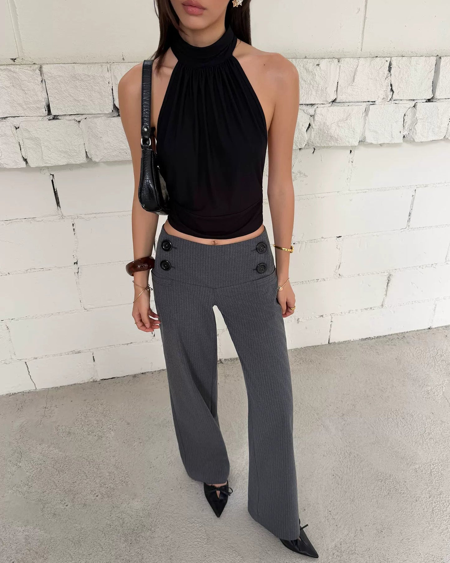 Elle | Selena Open Back Halter Top