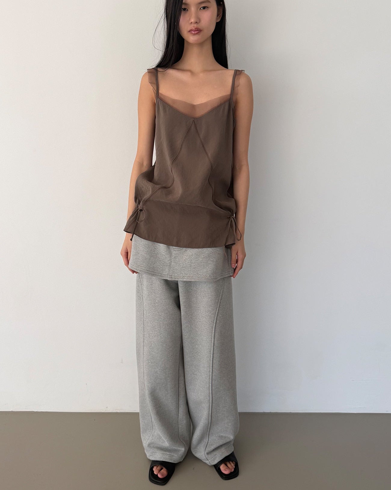 Eihey | Sheer Mesh Bubble Hem Cami
