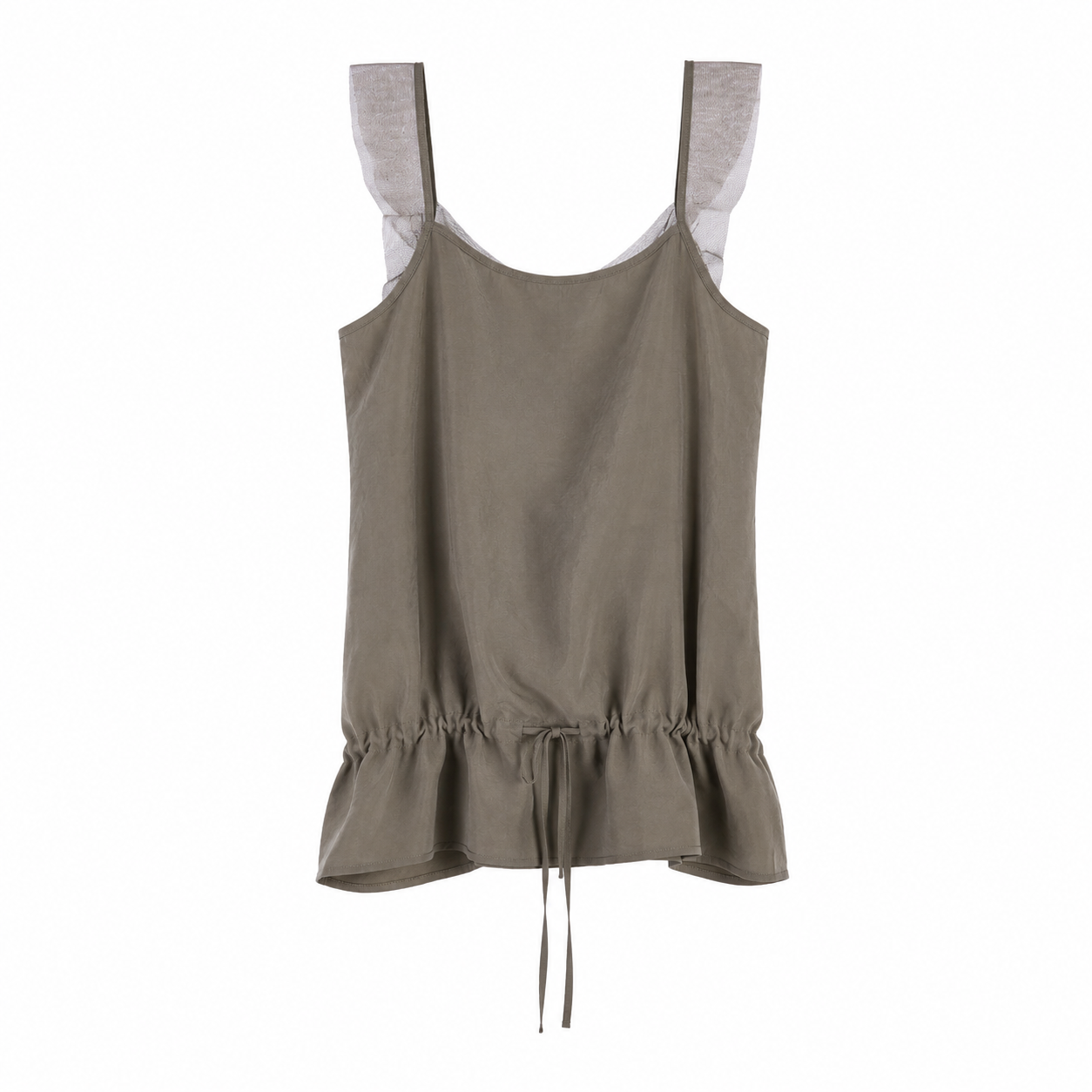 Eihey | Sheer Mesh Bubble Hem Cami