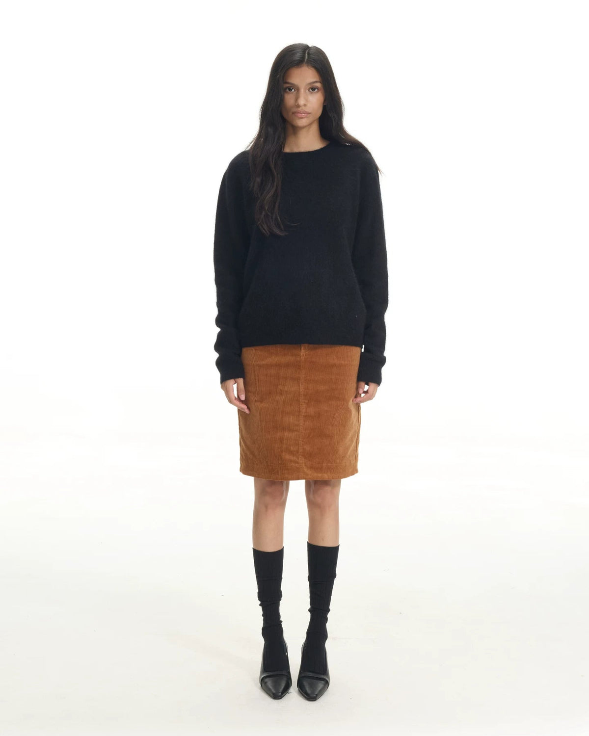 Silk Cashmere Wool Crewneck Sweater