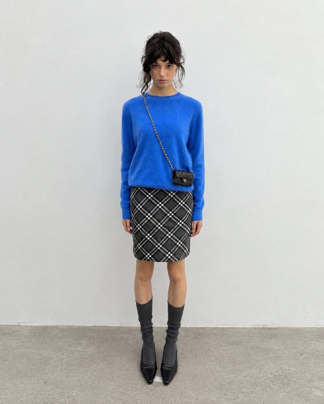 Silk Cashmere Wool Crewneck Sweater