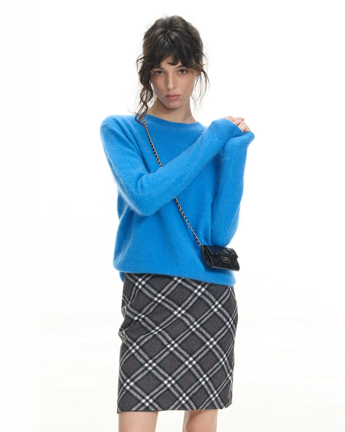 Silk Cashmere Wool Crewneck Sweater