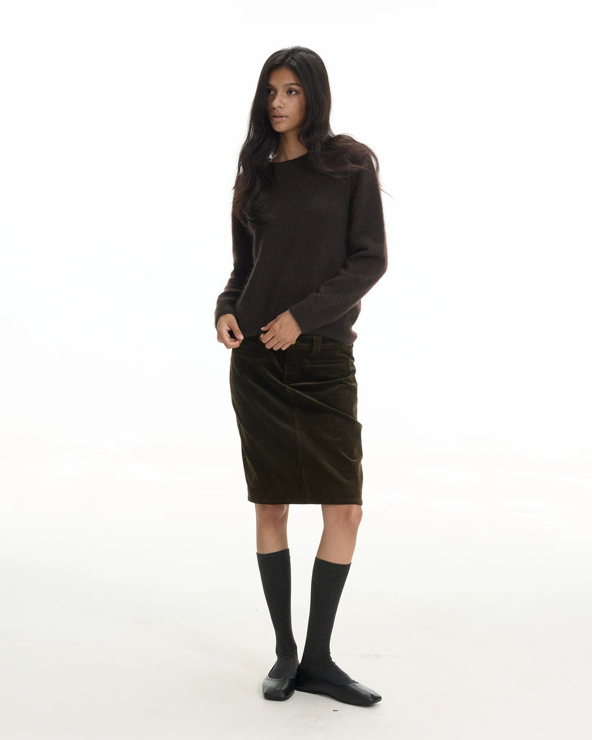 Silk Cashmere Wool Crewneck Sweater