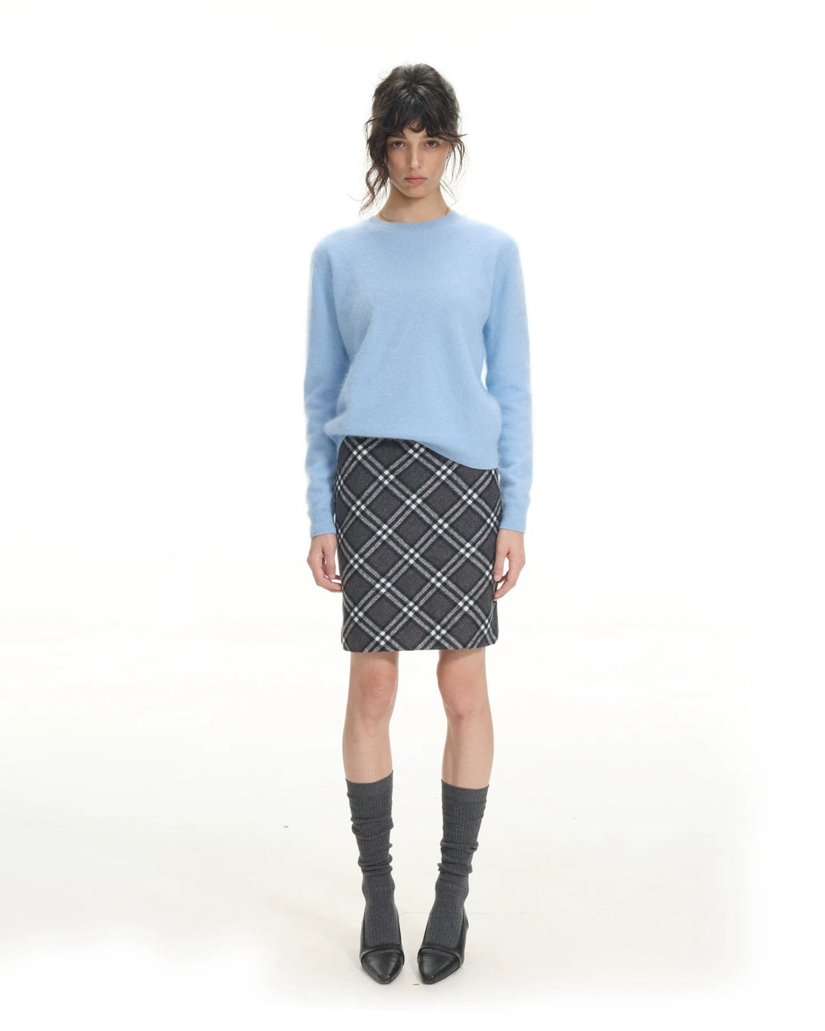 Silk Cashmere Wool Crewneck Sweater