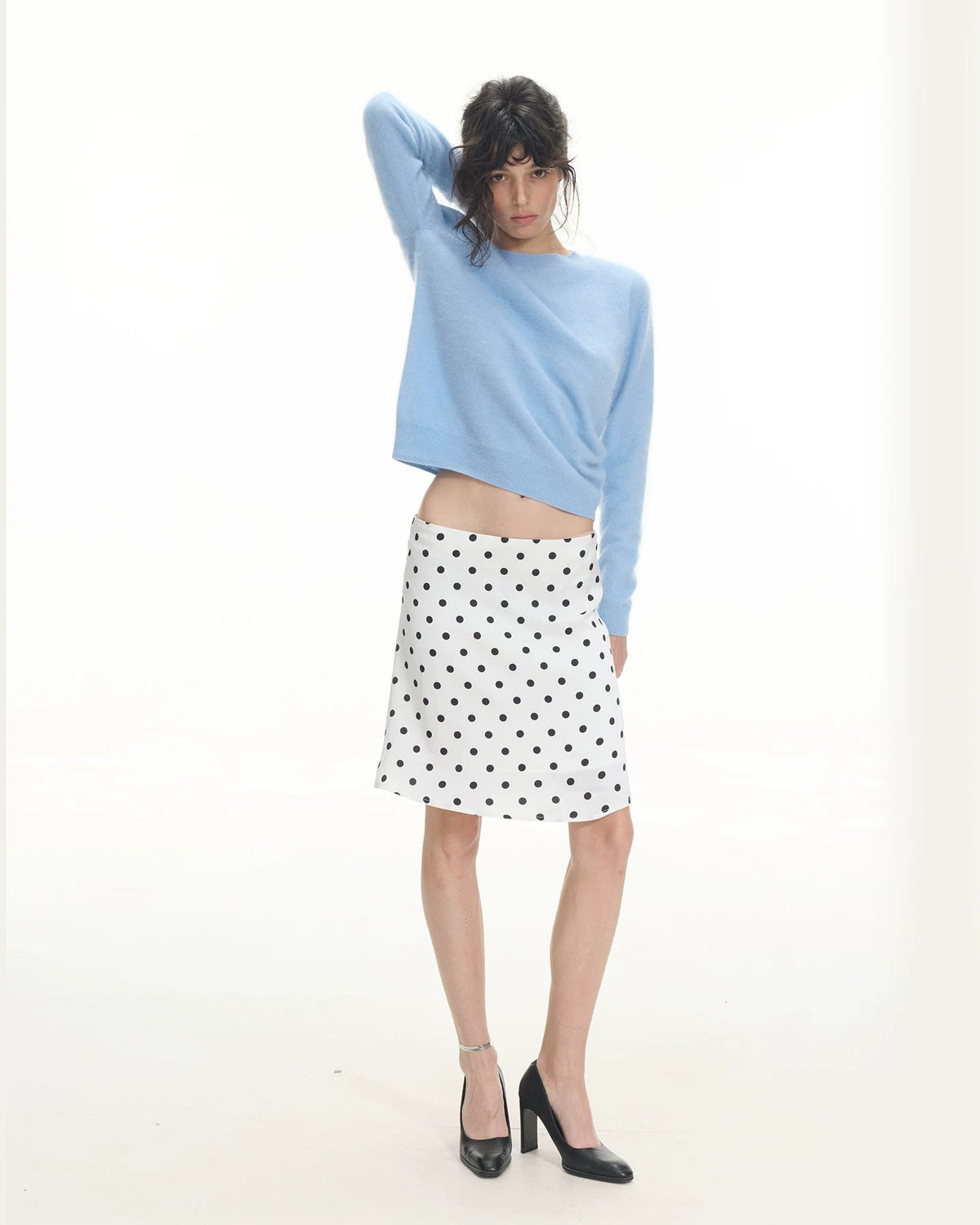 Silk Cashmere Wool Crewneck Sweater