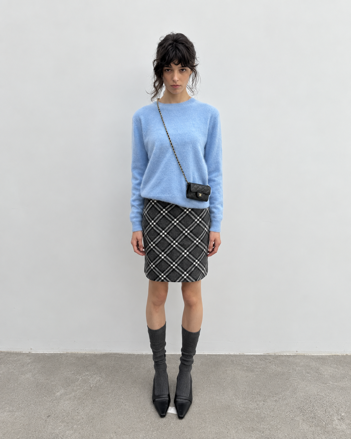 Silk Cashmere Wool Crewneck Sweater